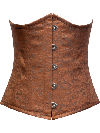 Corsage Unterbrust Brokat Braun